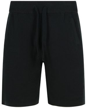 Laneus Cotton Bermuda Shorts - Black
