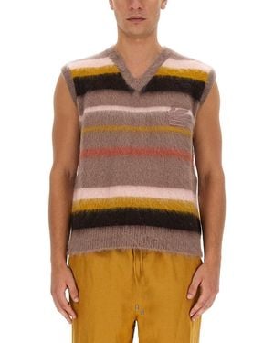 Etro Vest With Stripe Pattern - Brown