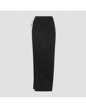 Rick Owens Edfu Knie Rok - Zwart