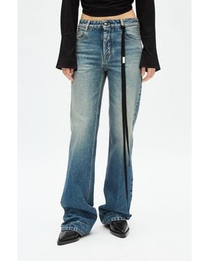Ann Demeulemeester Vive 5 Pockets Straight Leg Trousers Old Stonewash - Blue