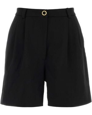 Alessandra Rich Stretch Crepe Bermuda Shorts - Black