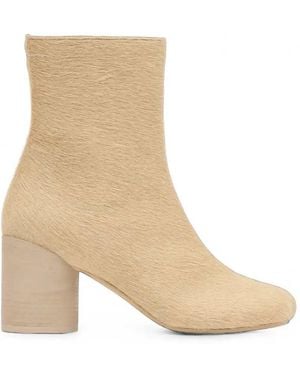 MM6 by Maison Margiela Anatomical Zip Up Boots - Natural