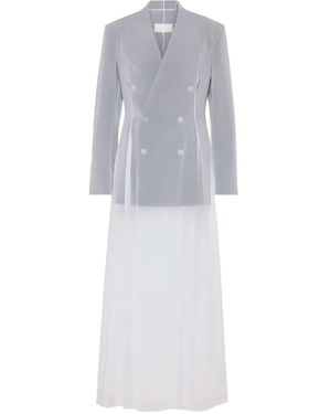 Maison Margiela Long-Sleeved Midi Dress - White