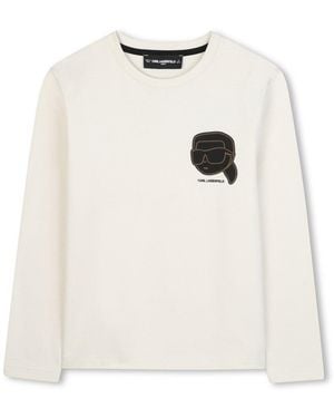 KARL LAGERFELD T-Shirt With Logo - White
