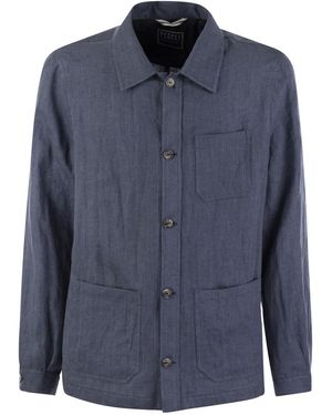 Fedeli Bristol Leinenjacke - Blau