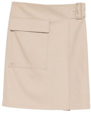 Courreges Rock aus Baumwolle mit Utility-Schnalle - Natur