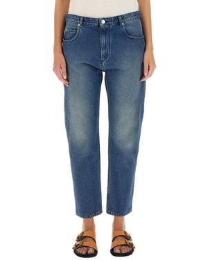 Isabel Marant Straight Mid Rise Jeans - Blue