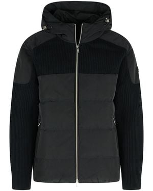 Moose Knuckles Elchknöchel schwarze Wolljacke