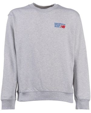 New Balance Camiseta Athletics Premium Logo Ash Heather - Gris