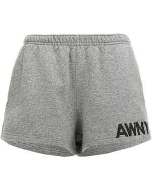 T By Alexander Wang Running Bermuda E Short Grigio-Donna