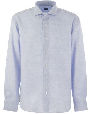 Fedeli Roby Linen Shirt - Blue