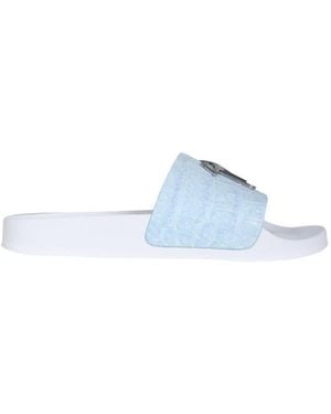 Giuseppe Zanotti Slide Sandals With Textured Strap - Blue