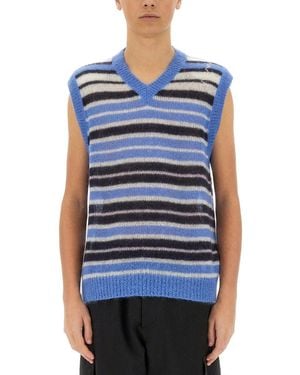 Marni Mohair Blend Vest - Blue