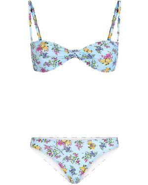 Dolce & Gabbana Bikini Mit Blumenprint - Blau