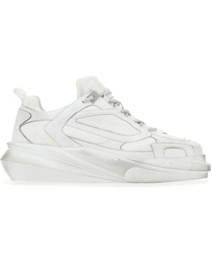 Prada Downtown Colour-Block Leather Trainers - White