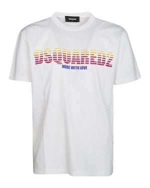 DSquared² Logo Print T-Shirt - White