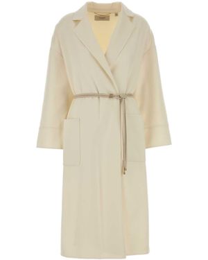 Agnona Long Coat - White