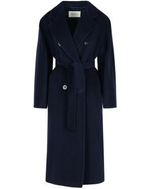 Max Mara 'Madame' Virgin Wool And Cashmere Coat - Blue