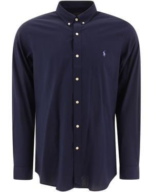 Polo Ralph Lauren Slim-Fit Stretch Poplin Shirt - Blue