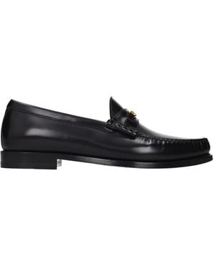 Celine Triomphe Loafers Leather - Black