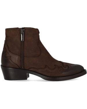 Duccio Del Duca Dark Texan Ankle Boot - Brown