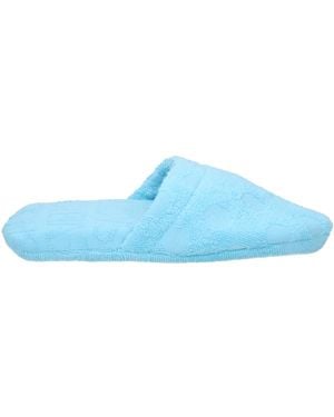 Versace Mujers Pantuflas de Algodón Azul Cielo
