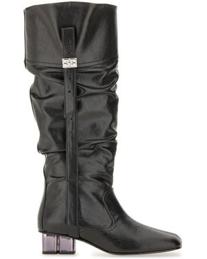 Ganni Slouchy Boot "Butterfly" - Schwarz
