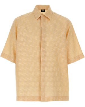 Fendi Ff Jacquard Shirt - Natural
