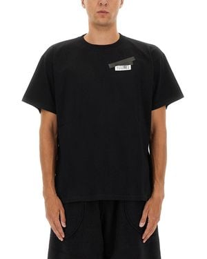 MM6 by Maison Margiela T Shirt con logotipo - Negro