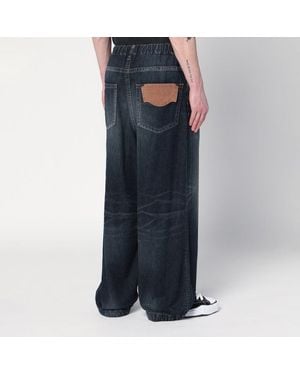 Maison Mihara Yasuhiro Oversized Washed Jeans - Blue