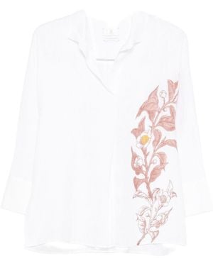 Trame Auree Shirts Linen/Flax - White