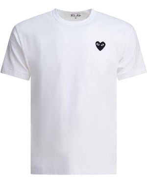 COMME DES GARÇONS PLAY Heart" Crewneck T Shirt - White