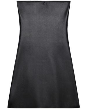 Courreges Draped Polywool Bustier Minidress On Sale - Black