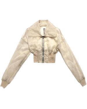 Rick Owens Chaqueta corta con acabado transparente de - Blanco