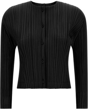 Pleats Please Issey Miyake Falten bitte Issey Miyake 'monatliche Farben: August' Strickjacke - Schwarz