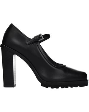 Max Mara Mary Jane Heels Leather - Black