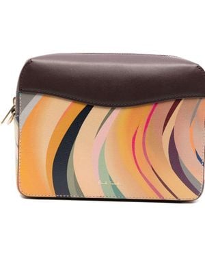 Paul Smith Swirl Leather Crossbody Bag - Black