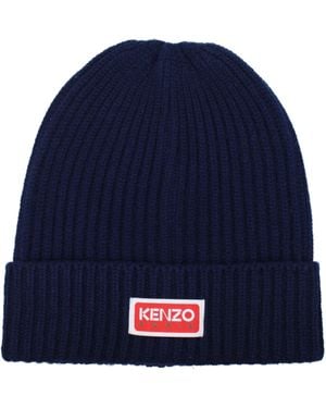KENZO Blue Wool Beanie