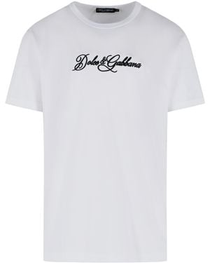 Dolce & Gabbana Cotton T Shirt - White