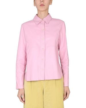 Alysi Leather Jacket - Pink