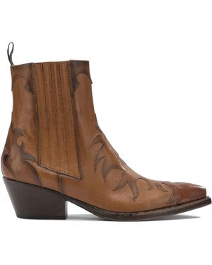 Sartore Cowboystiefel aus Leder - Braun