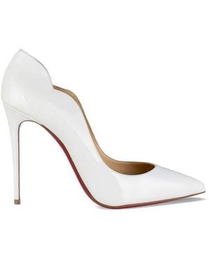 Christian Louboutin Hot Chick 100 Patent-Leather Courts - White