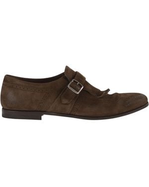 Church's Shanghai Suede Monk Strap With Fringe Detail - Brown