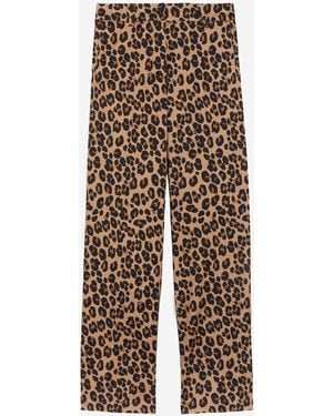 Aspesi Stretch Katoenen Broek Met Luipaardprint - Naturel