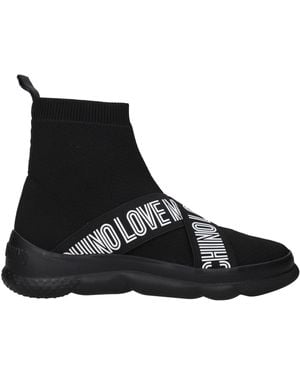 Love Moschino Trainers Donna Tessuto Nero/Nero - Black