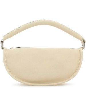 Burberry Ivory Leather Handbag - Natural