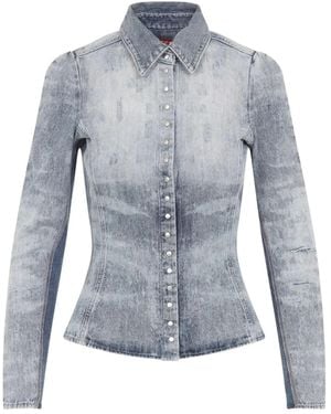 DIESEL De-Masly Cotton Shirt - Blue