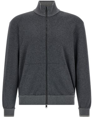 Brioni Piqué Cotton Sweatshirt - Grijs