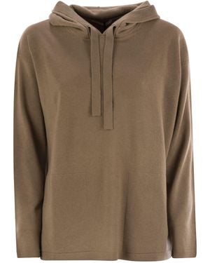 Max Mara Max Mara Eroico Wool Hoodie - Brown