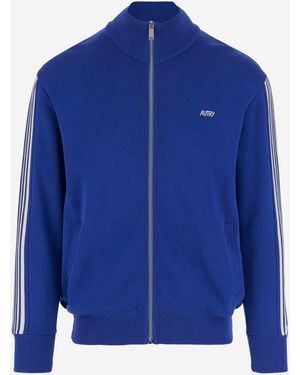 Autry Viscose Blend Sweatshirt With Logo - Blue